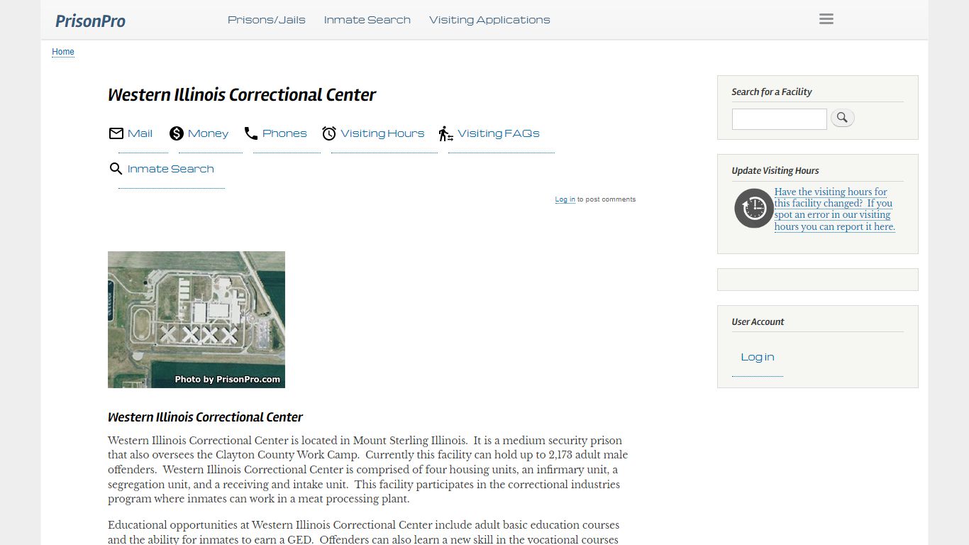 Western Illinois Correctional Center - PrisonPro