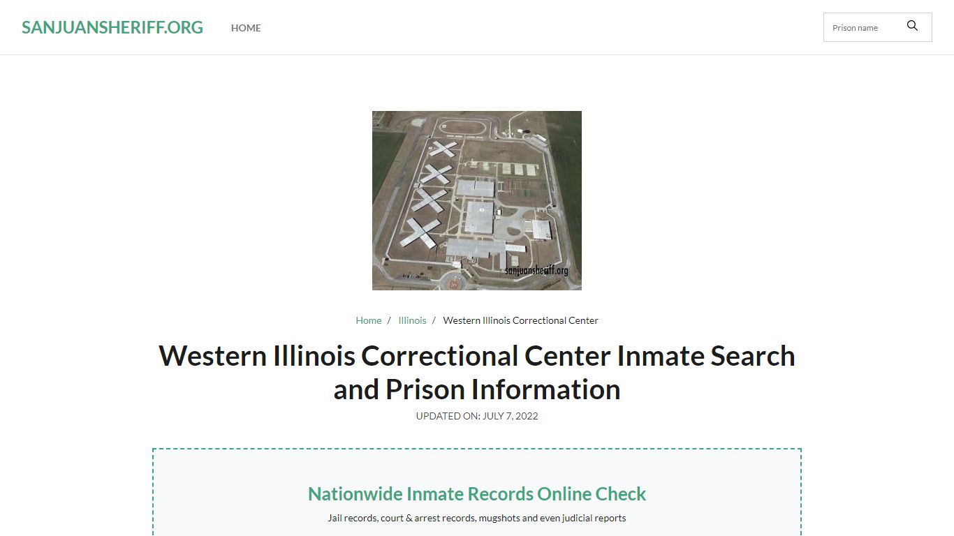 Western Illinois Correctional Center Inmate Search, Visitation, Phone ...